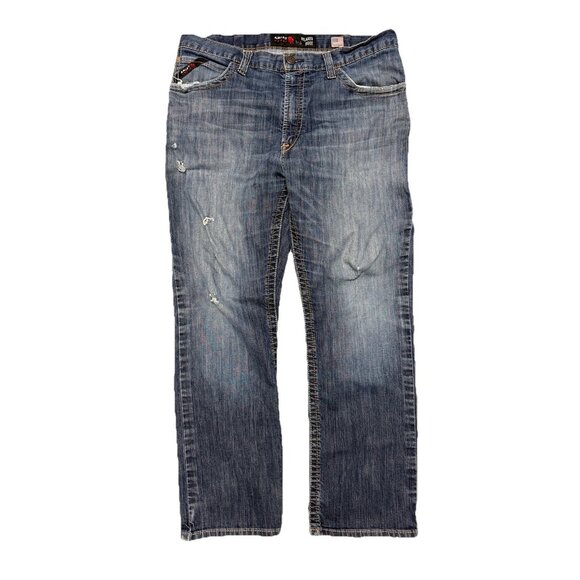 Ariat Other - Ariat M4 FR Relaxed Boot Cut Jeans Mens 36x30 Blue Workwear Western Cowboy